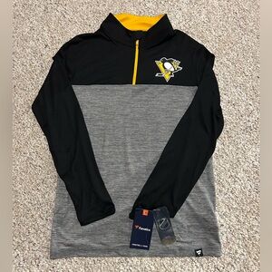 New Pittsburgh Penguins Fanatics 1/4 Zip Long Sleeve - Adults Size S  NWT
